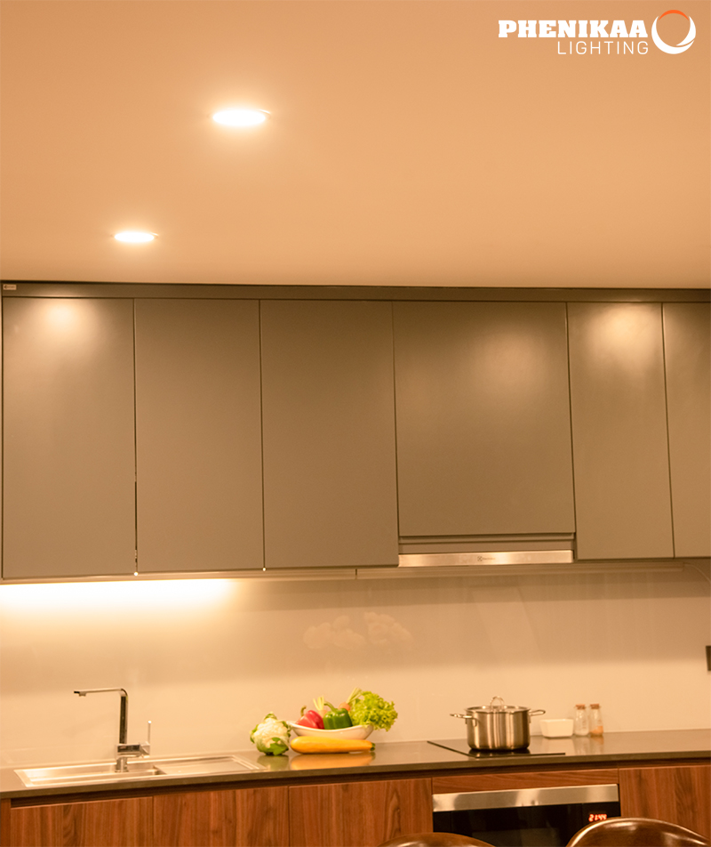 Đèn LED Downlight âm trần tròn 7W phù hợp với các khu vực trong nhà như nhà bếp