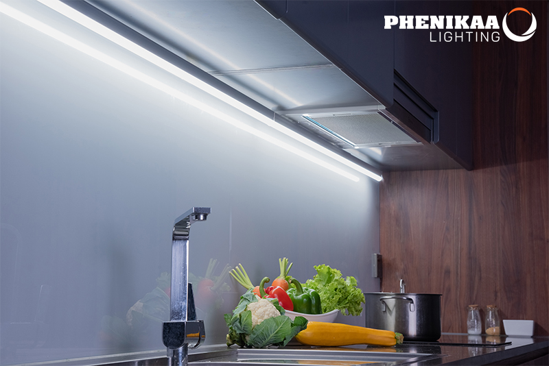 Đèn LED có CRI > 80 thường được lắp ở khu vực nấu ăn