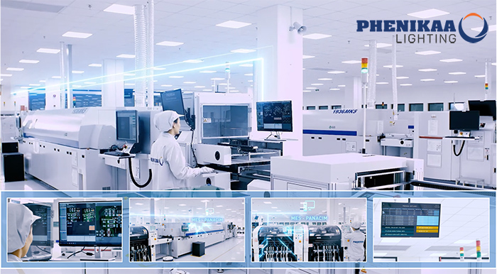 Đèn LED Phenikaa Lighting được sản xuất tại Nhà máy Điện tử Thông minh Phenikaa đạt tiêu chuẩn Quốc tế về hệ thống quản lý và vận hành